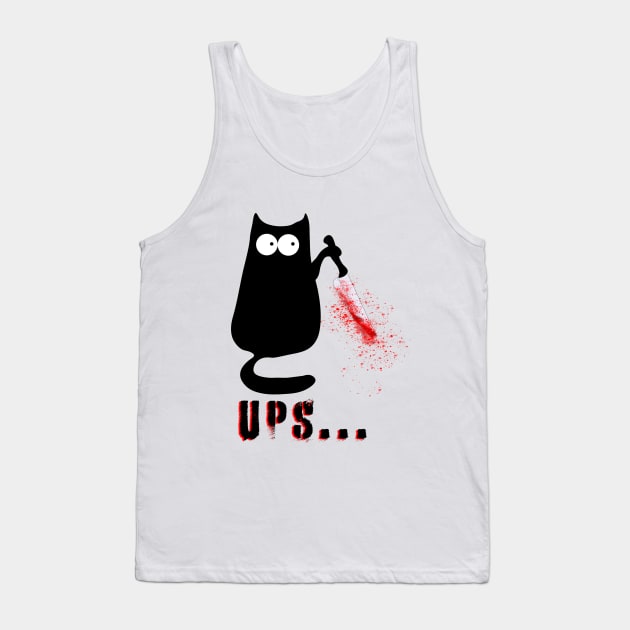 Bad Cat "UPS" Tank Top by Hispaniola-Fineart